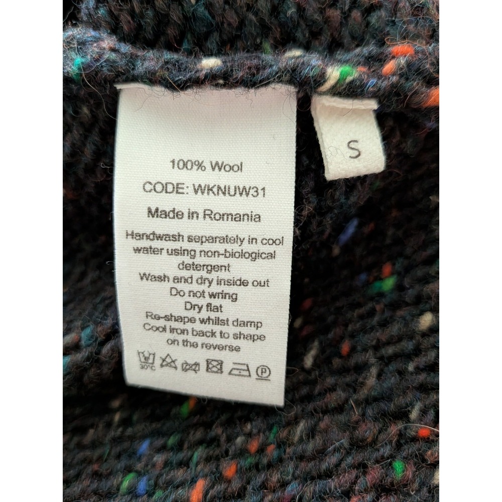Toast Orla Donegal Wool Sweater Size Medium Gray Flecked Jumper Knit EUC - Picture 4 of 6